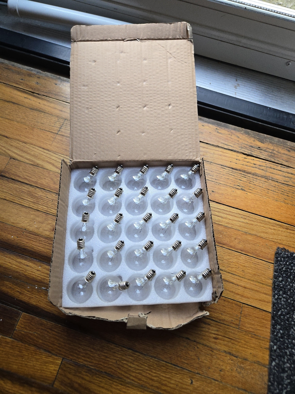 ⭐Set of 25 Clear Incandescent Round Globe Light Bulbs G40 120V 5W